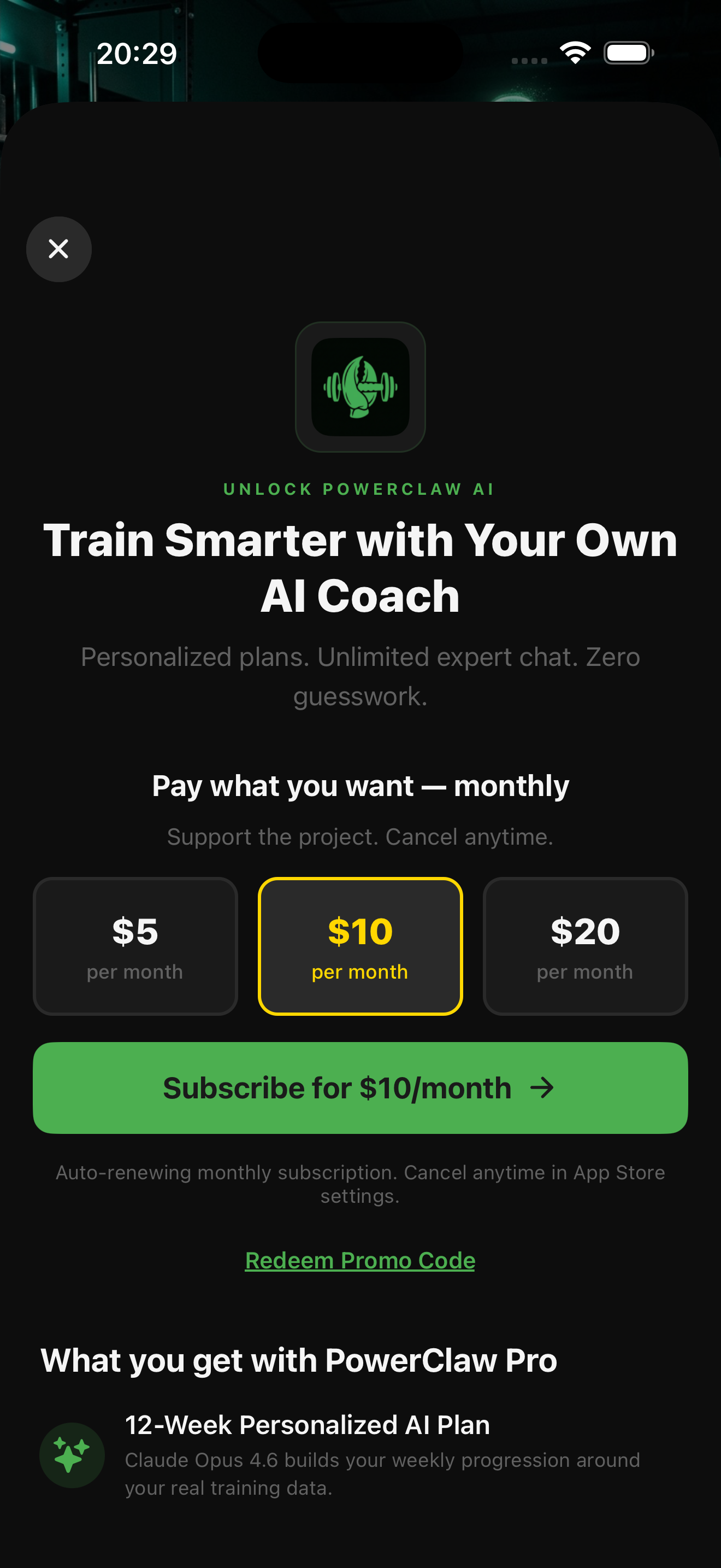 PowerClaw Pro subscription tiers